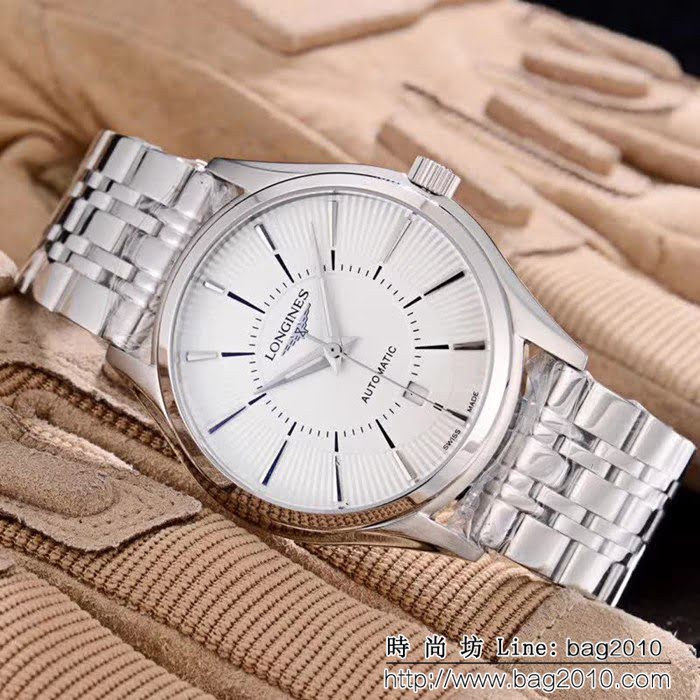 LONGINES浪琴 兩針半 小牛皮錶帶 精品男士腕表 WSS1094